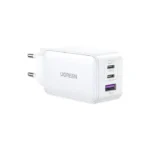 Ugreen Φορτιστής Χωρίς Καλώδιο GaN με Θύρα USB-A και 2 Θύρες USB-C 65W Λευκός (Nexode )