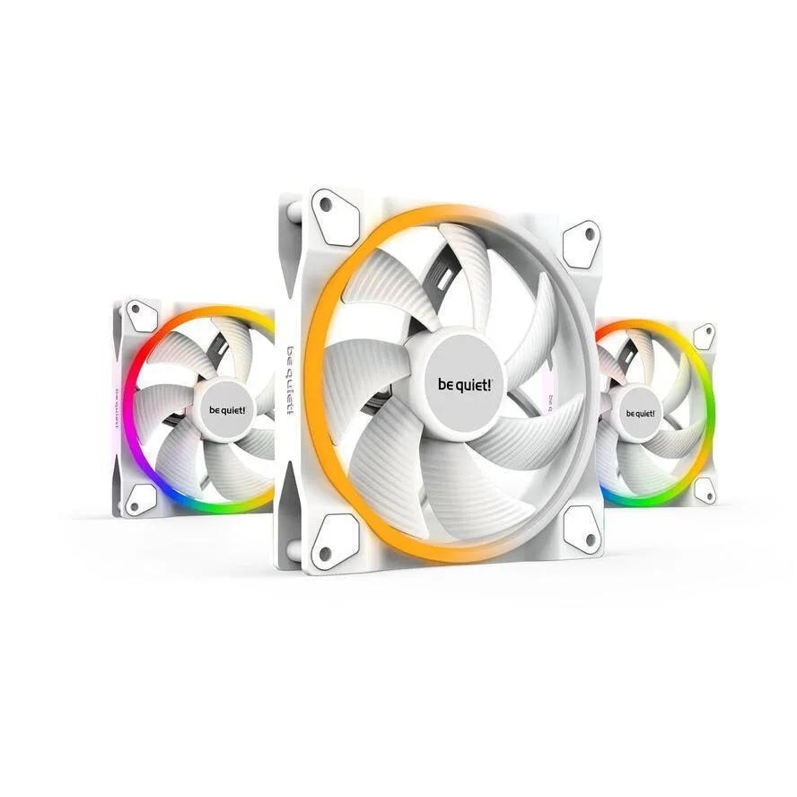 Be Quiet Light Wings High Speed Case Fan 140mm με Λευκό Φωτισμό και Σύνδεση 4-Pin PWM 3τμχ Λευκό - Image 1