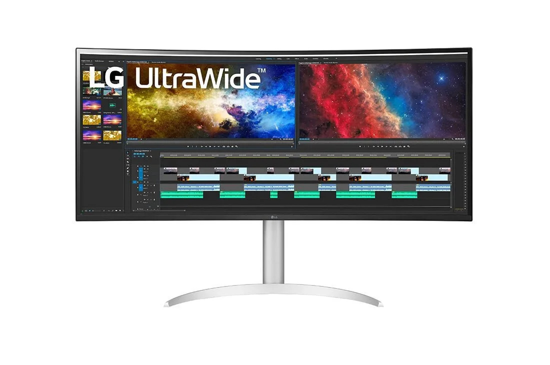LG Ultrawide Ultrawide IPS HDR Curved Monitor 37.5" QHD 3840x1600 με Χρόνο Απόκρισης 5ms GTG - Image 1