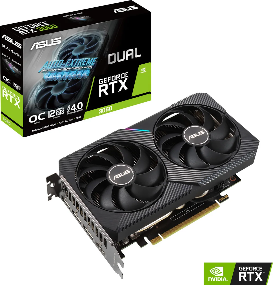 Asus GeForce RTX 3060 12GB GDDR6 Dual V2 OC Κάρτα Γραφικών 90YV0GB2-M0NA10 - Image 1