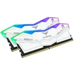 TeamGroup Delta RGB White DDR5 64GB RAM με 2x32GB Modules και Ταχύτητα 6000 για Desktop FF4D564G6000HC38ADC01