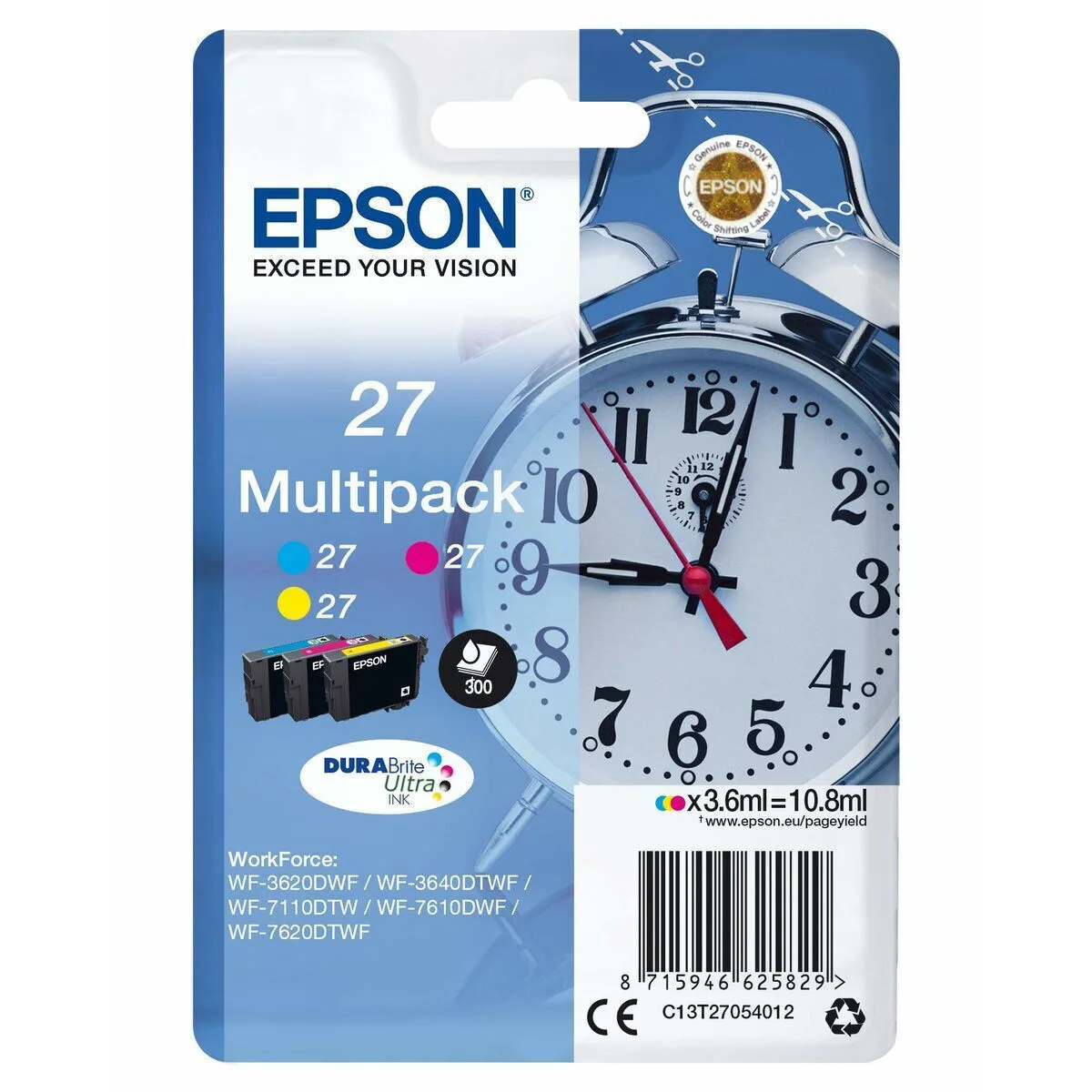 Epson Γνήσιο Μελάνι Εκτυπωτή InkJet Κίτρινο / Κυανό / Ματζέντα (C13T27054022) - Image 1