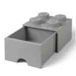 LEGO Παιδικό Κουτί Αποθήκευσης από Πλαστικό 4 Knobs Γκρι 25x25x18cm 40051740
