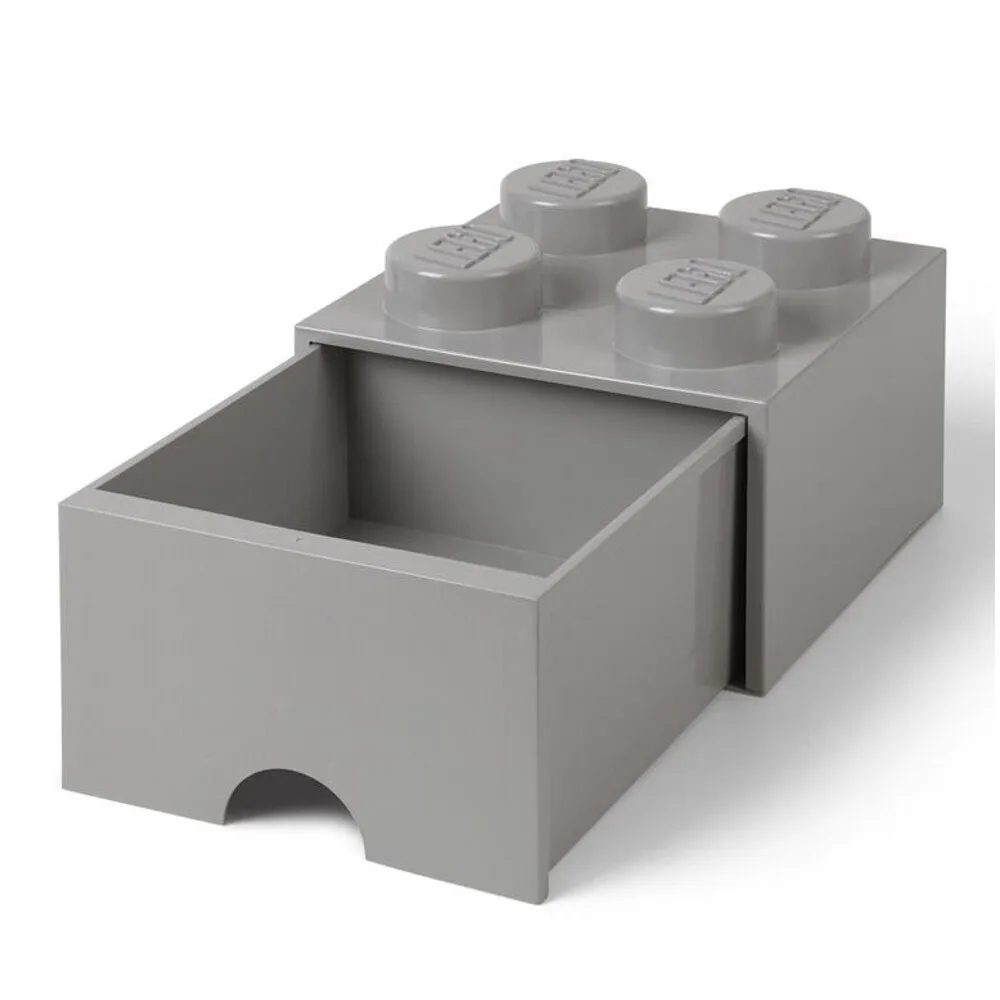 LEGO Παιδικό Κουτί Αποθήκευσης από Πλαστικό 4 Knobs Γκρι 25x25x18cm 40051740 - Image 1