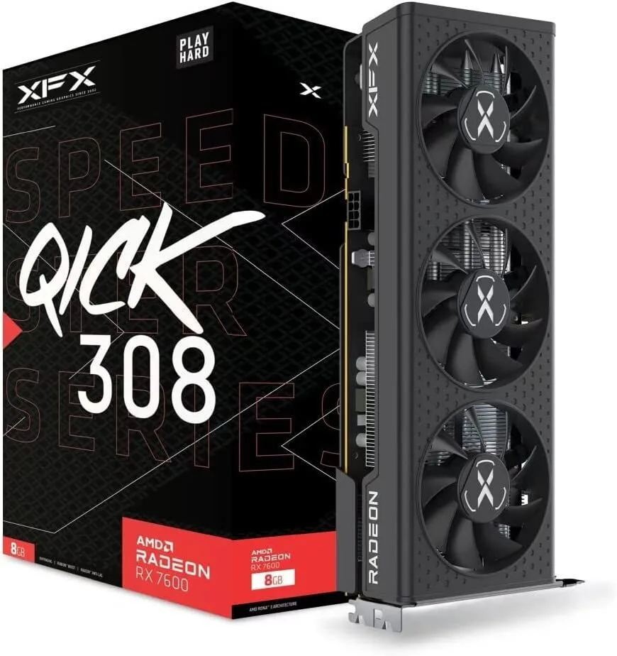 20230529100807_xfx_radeon_rx_7600_8gb_gddr6_speedster_qick_308_karta_grafikon_rx_76pqickby XFX Radeon RX 7600 8GB GDDR6 Speedster QICK 308 Κάρτα Γραφικών RX-76PQICKBY - Image 1