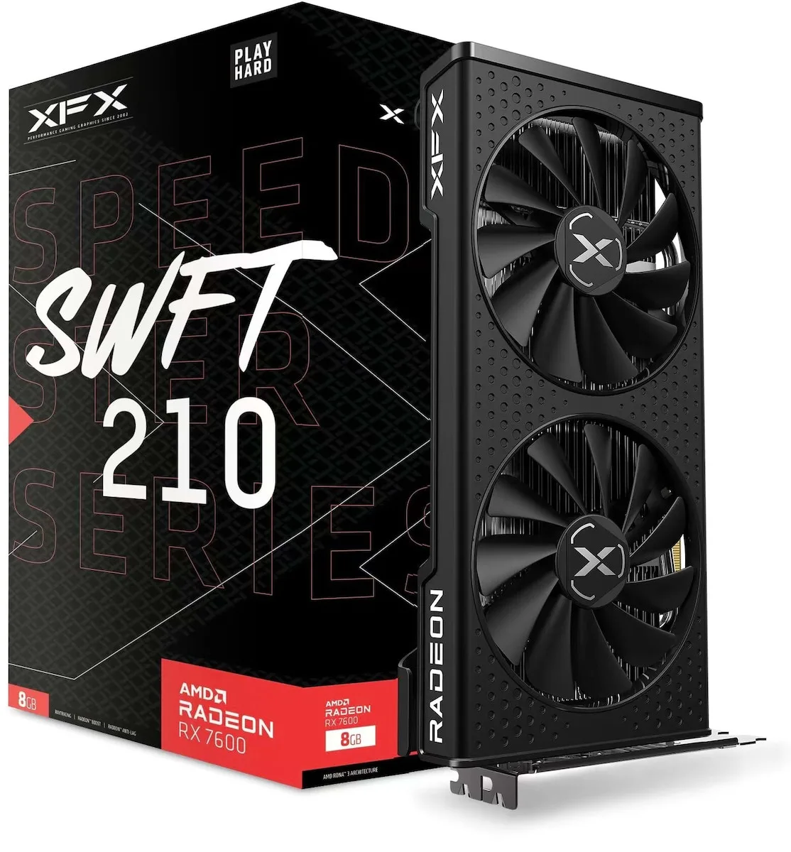 20230529101212_xfx_radeon_rx_7600_8gb_gddr6_speedster_swft_210_karta_grafikon_rx_76pswftfy XFX Radeon RX 7600 8GB GDDR6 Speedster SWFT 210 Κάρτα Γραφικών RX-76PSWFTFY - Image 1