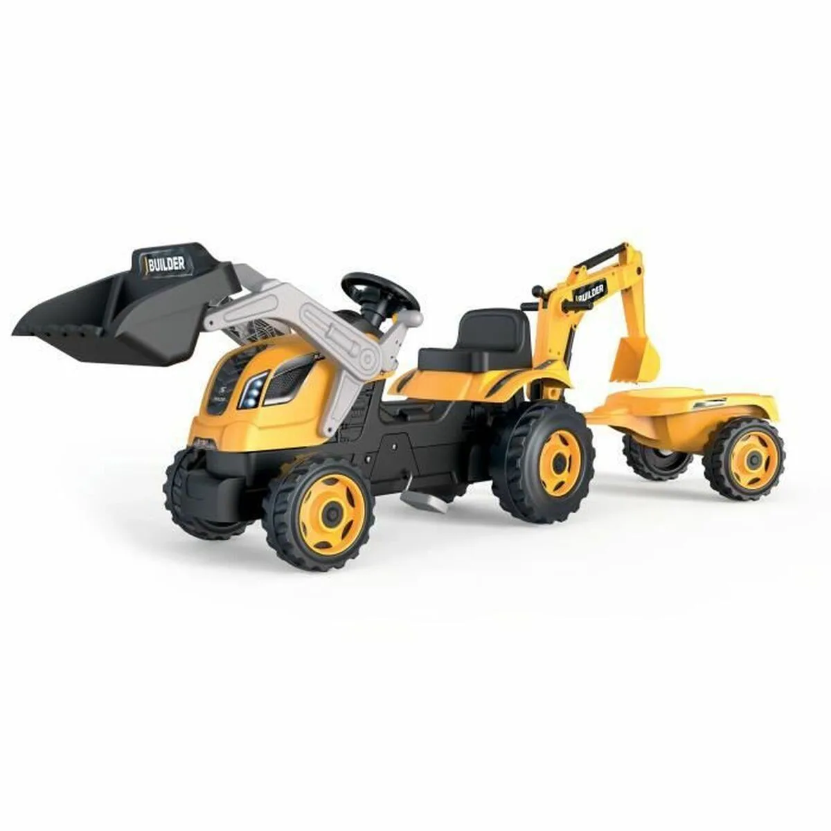 20230529155718_ed8af073 Παιδική Μπουλντόζα Builder Max Ποδοκίνητη με Καρότσα & Πετάλι Κίτρινη για 3+ Ετών 710304 - Image 1
