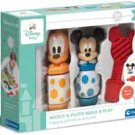 Baby Clementoni Παιχνίδι Στοίβαξης Mickey & Pluto Build & Play για 18+ Μηνών 17814