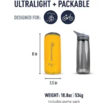 Sea to Summit Ultralight ASC Μονό Υπόστρωμα Camping 198x64cm Κίτρινο STS40-00371-Yellow