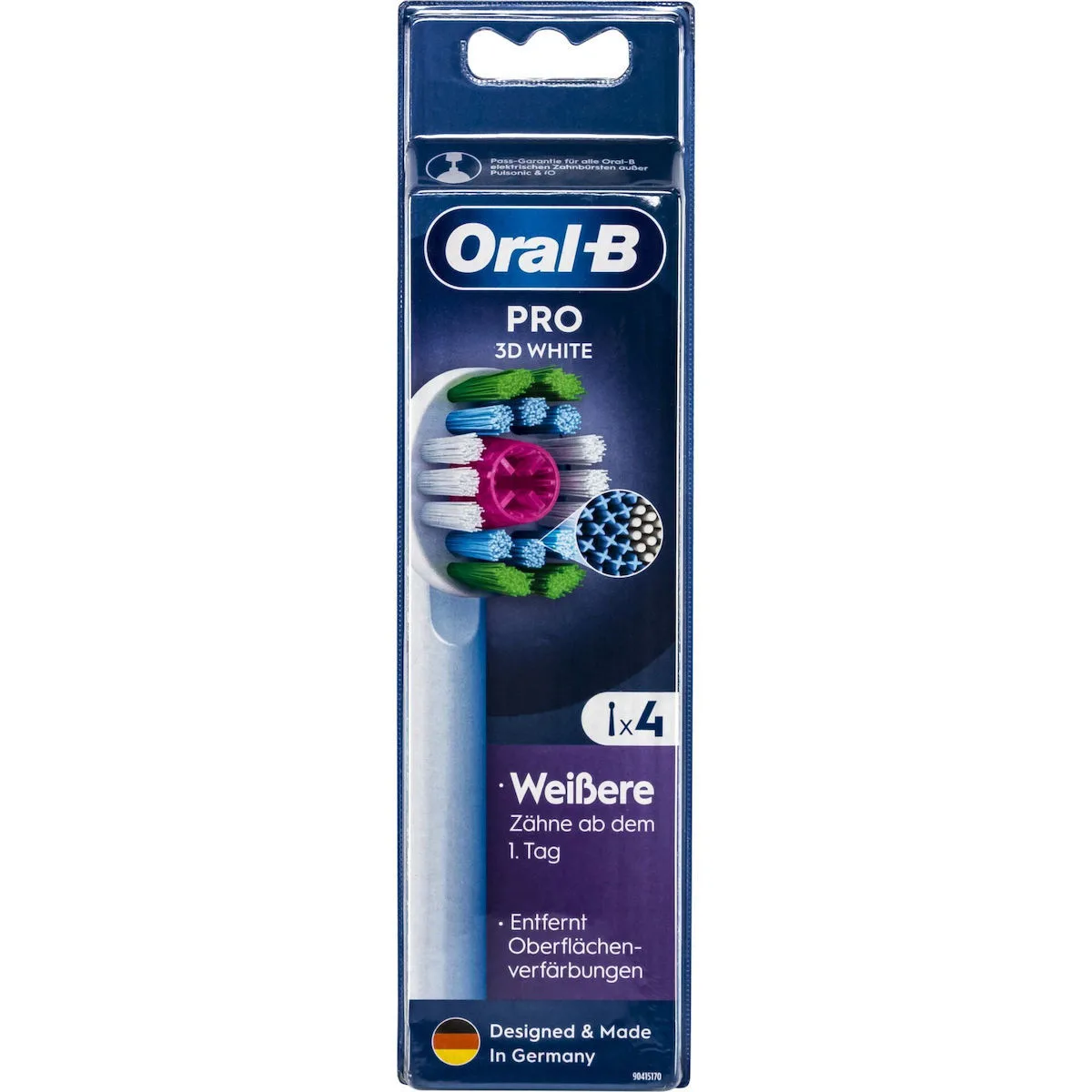 Oral-B Pro 3D White Ανταλλακτικές Κεφαλές για Ηλεκτρική Οδοντόβουρτσα 860960 4τμχ - Image 1