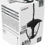 Avide AOPL-1XE27-ARIA Κρεμαστό Φωτιστικό Οροφής Εξωτερικού Χώρου E27 σε Μαύρο Χρώμα 15.001.1619