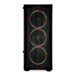 iBox Lupus 27 Gaming Midi Tower Κουτί Υπολογιστή με Πλαϊνό Παράθυρο και RGB Φωτισμό Μαύρο