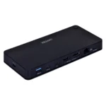 Unitek USB-C Docking Station με HDMI/DisplayPort 4K PD Ethernet και σύνδεση 2 Οθονών Μαύρο (D1079A)