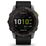 Garmin Enduro 2 Solar Titanium 51mm Αδιάβροχο Smartwatch με Παλμογράφο (Grey DLC Titanium with UltraFit Nylon Strap)