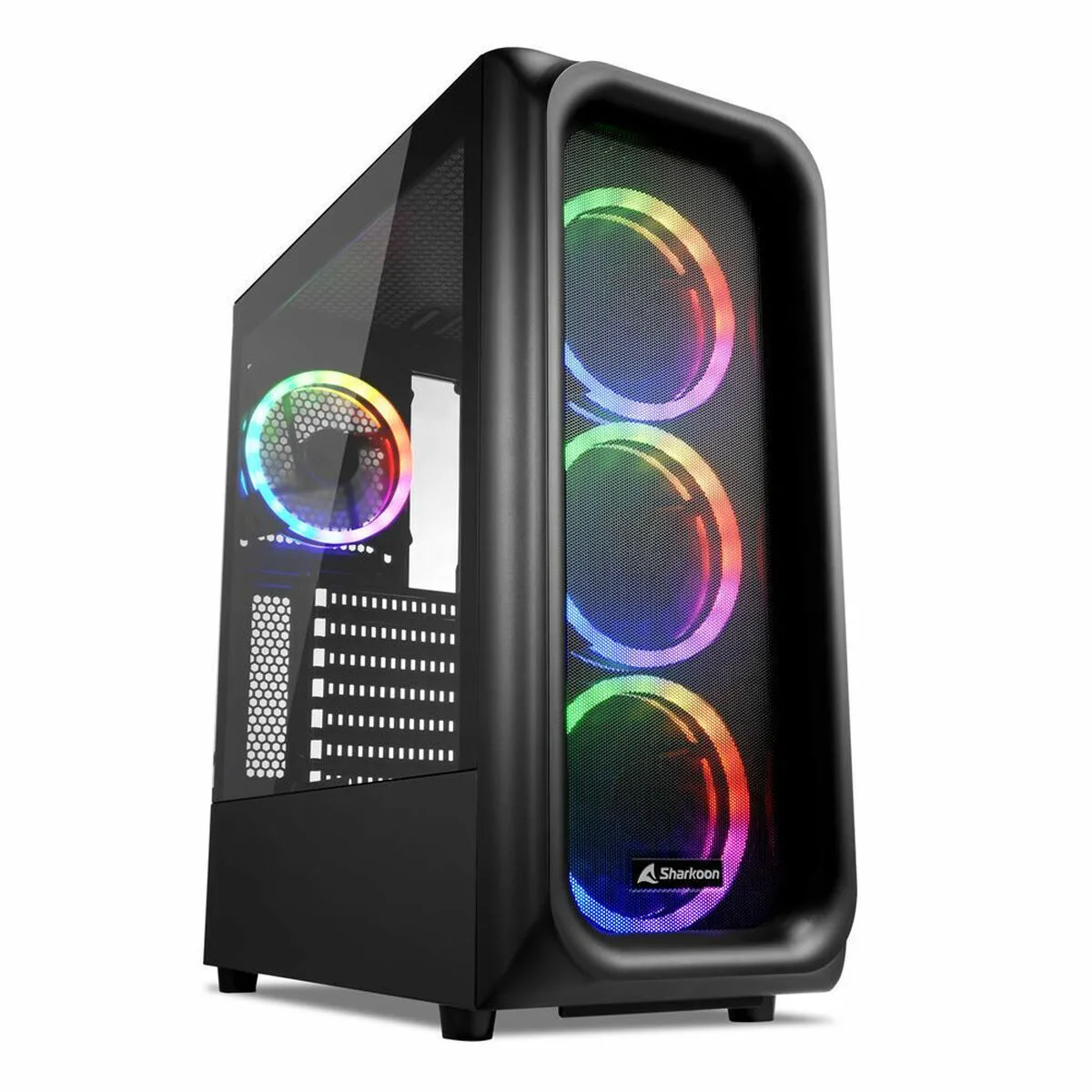 Sharkoon TK5M Gaming Midi Tower Κουτί Υπολογιστή με Πλαϊνό Παράθυρο και RGB Φωτισμό Μαύρο - Image 1