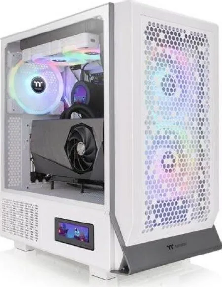 20230621133833_thermaltake_ceres_300_tg_gaming_midi_tower_kouti_ypologisti_me_plaino_parathyro_kai_rgb_fotismo_leyko Thermaltake Ceres 300 TG Gaming Midi Tower Κουτί Υπολογιστή με Πλαϊνό Παράθυρο και RGB Φωτισμό Λευκό - Image 1