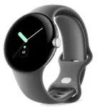 Google Pixel Watch Stainless Steel 41mm με Παλμογράφο (Polished Silver case/Charcoal Active band)