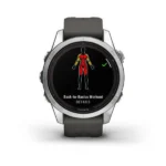 Garmin Fenix 7S Pro Solar Stainless Steel 42mm Αδιάβροχο Smartwatch με Παλμογράφο (Silver with Graphite Band)