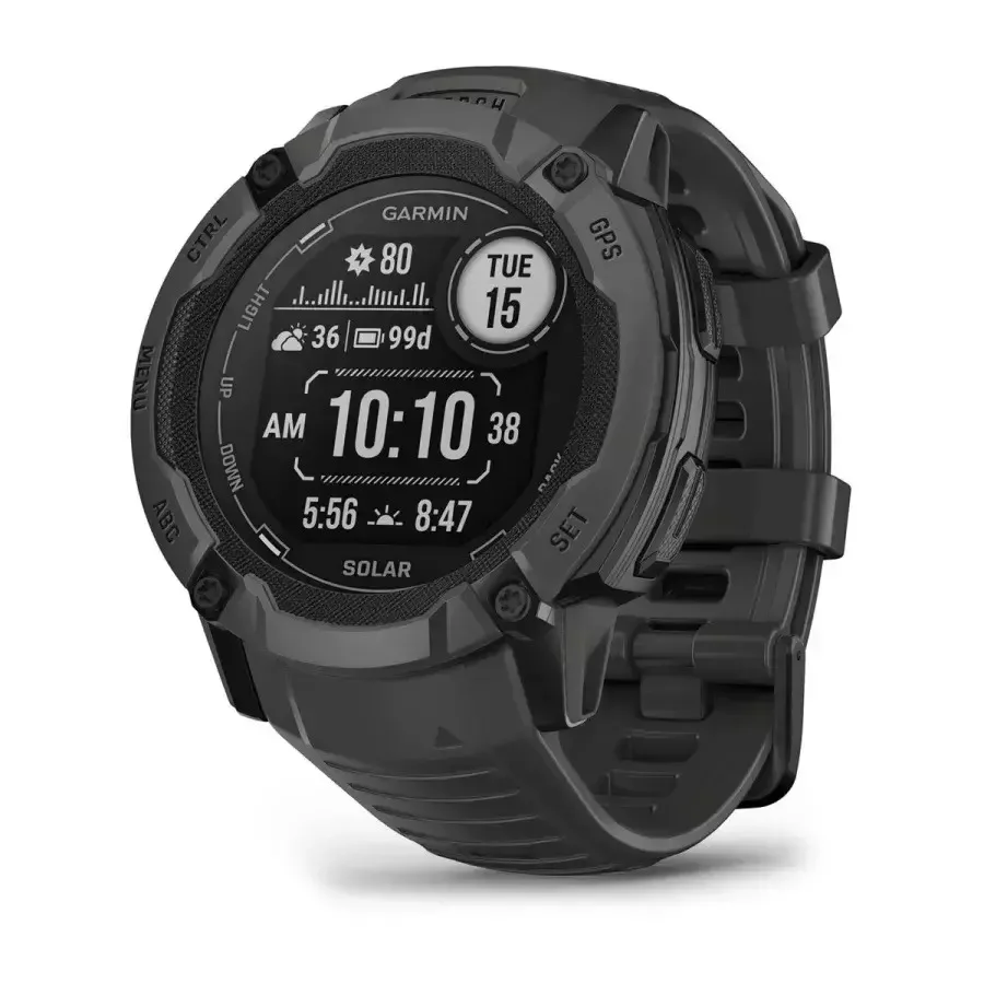Garmin Instinct 2X Solar 50mm Αδιάβροχο Smartwatch με Παλμογράφο (Graphite) - Image 1