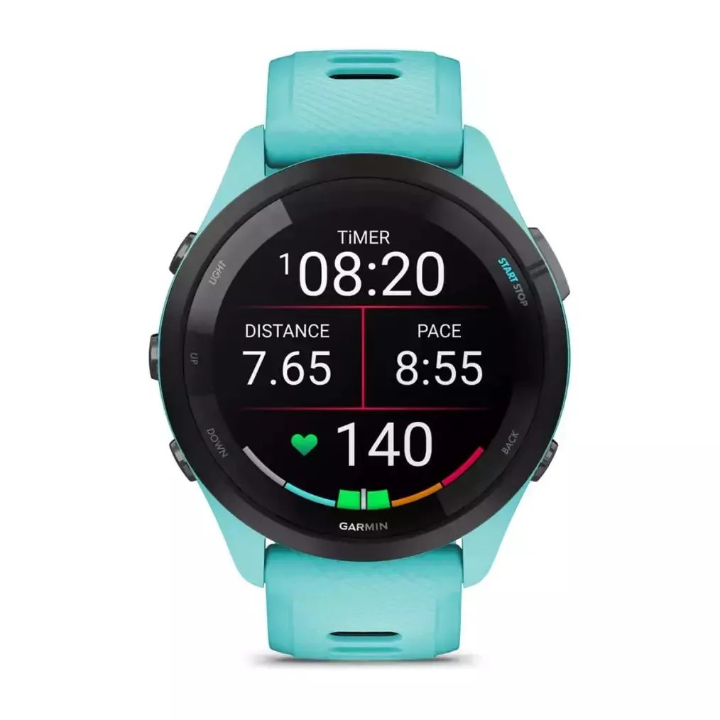Garmin Forerunner 265 46mm Αδιάβροχο Smartwatch με Παλμογράφο (Aqua/Black) - Image 1