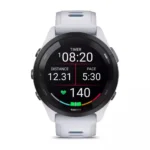 Garmin Forerunner 265 46mm Αδιάβροχο Smartwatch με Παλμογράφο (Whitestone/Tidal Blue)