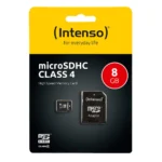 Intenso microSDHC 8GB Class 4 Default Speed με αντάπτορα