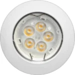 KT Lighting Στρογγυλό Μεταλλικό Χωνευτό Σποτ με Ντουί GU5.3 Μαύρο 1τμχ 300-1250-03S