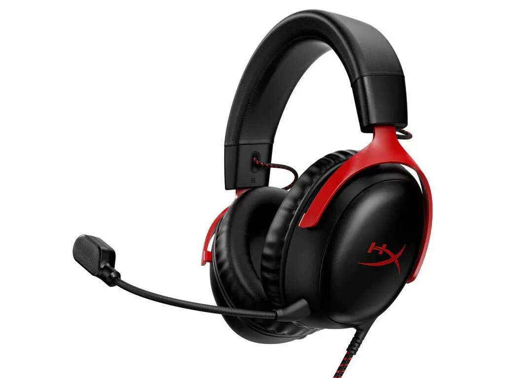 HyperX Cloud III Over Ear Gaming Headset με σύνδεση 3.5mm / USB Μαύρο / Κόκκινο - Image 1