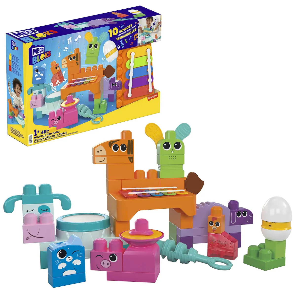 20230703095820_49303f0e Mega Bloks Τουβλάκια Musical Farm Band για 1+ Έτους 40τμχ HPB46 - Image 1