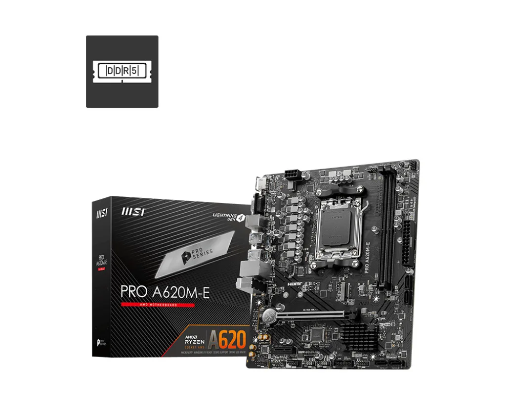 MSI Pro A620M-E Motherboard Micro ATX με AMD AM5 Socket 7E28-001R - Image 1