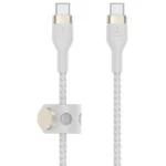 Belkin Boost Charge Pro Flex Braided USB 2.0 Cable USB-C male - USB-C 60W Λευκό 1m (CAB011BT1MWH)