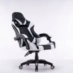 Topeshop Καρέκλα Gaming Δερματίνης Μαύρη / Λευκή