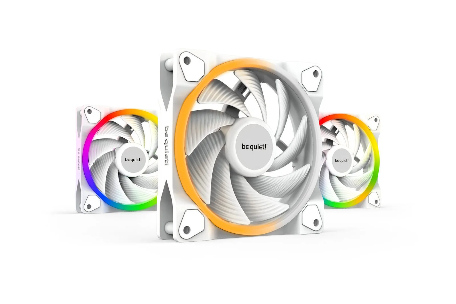 Be Quiet Light Wings High Speed Case Fan 120mm με ARGB Φωτισμό και Σύνδεση 4-Pin PWM 3τμχ Λευκό - Image 1