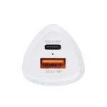 Forcell Φορτιστής Αυτοκινήτου CC50-1A1C 38W 5A Γρήγορης Φόρτισης με Θύρες: 1xUSB 1xType-C Λευκός FOCC-134555