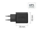 SBS Φορτιστής Χωρίς Καλώδιο GaN με Θύρα USB-C 20W Power Delivery Μαύρος (TRGAN1C20K)