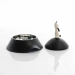 Alessi Ανοξείδωτο Μπολ Φαγητού & Νερού για Σκύλο 600ml 22.7cm σε Μαύρο Χρώμα AMMI19