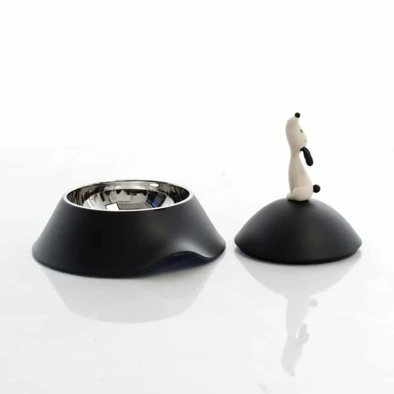 20230711121322_08b99020 Alessi Ανοξείδωτο Μπολ Φαγητού & Νερού για Σκύλο 600ml 22.7cm σε Μαύρο Χρώμα AMMI19 - Image 1