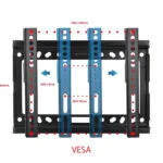 Esperanza ERW013 Βάση Τηλεόρασης Τοίχου έως 50" και 25kg Μαύρο