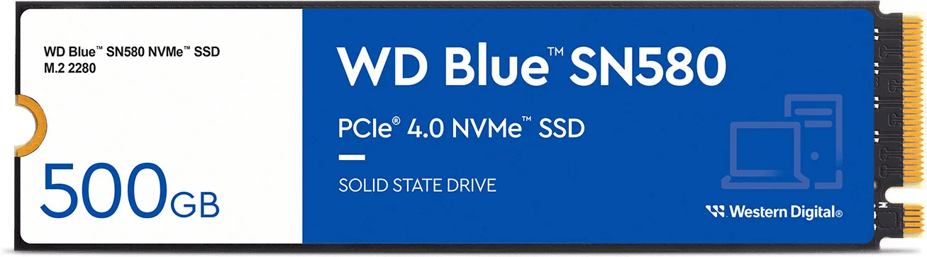 Western Digital Blue SN580 SSD 500GB τύπου M.2 με σύνδεση PCI Express 4.0 WDS500G3B0E - Image 1