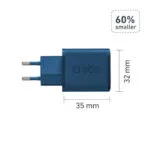 SBS Φορτιστής Χωρίς Καλώδιο GaN με Θύρα USB-C 20W Power Delivery Μπλε (TRGAN1C20B)