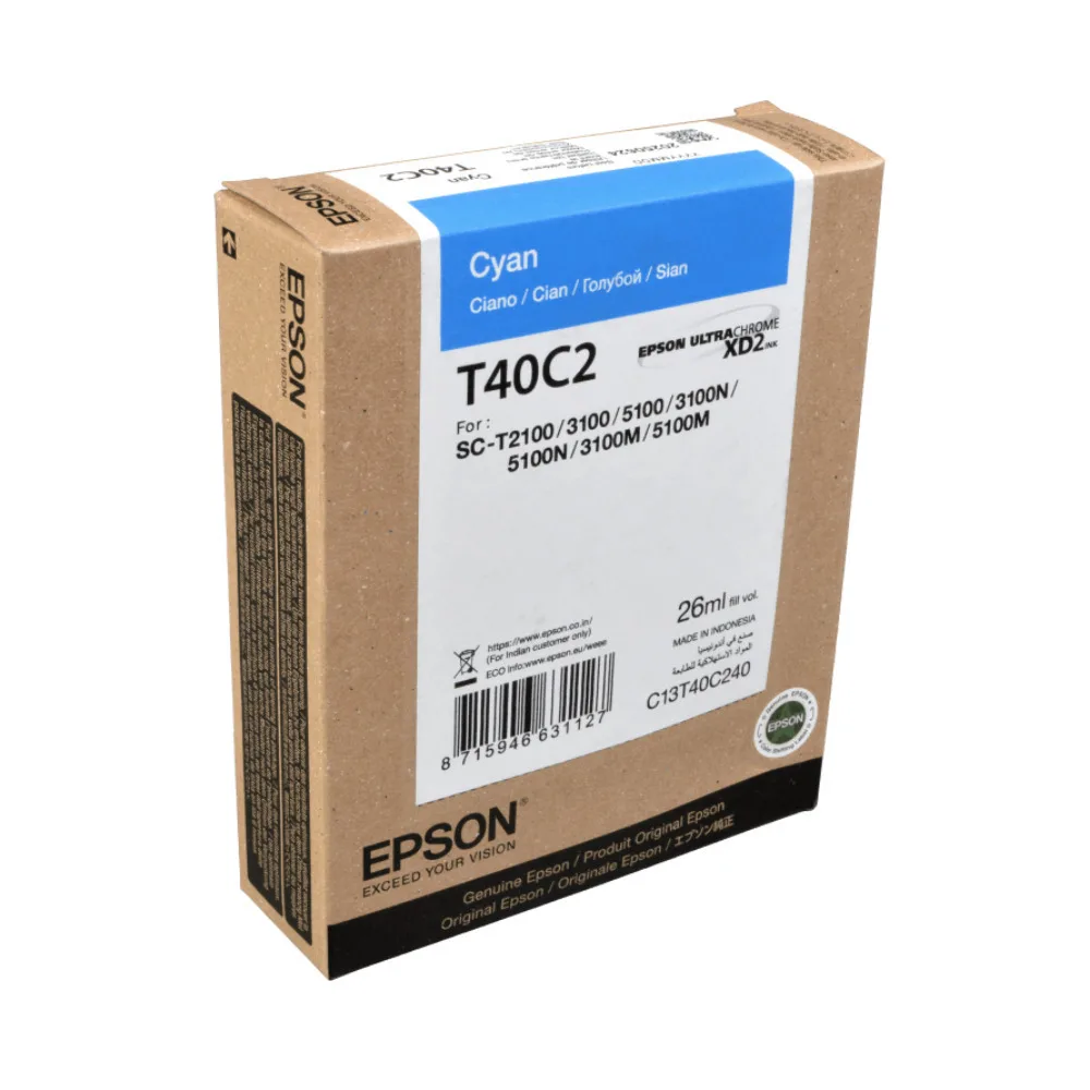 20230713131540_54f3ca10 Epson Singlepack UltraChrome XD2 Γνήσιο Μελάνι Εκτυπωτή InkJet Κυανό (C13T40C240) - Image 1