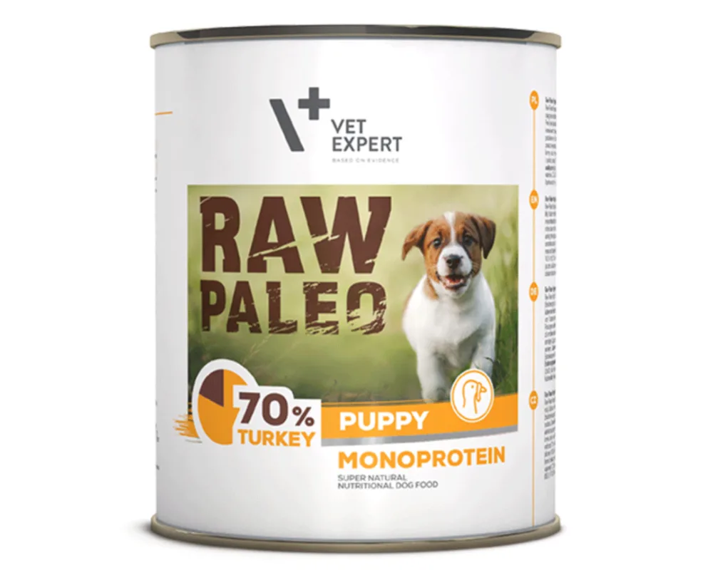 20230714133146_925e896a VetExpert Raw Paleo Υγρή Τροφή για Κουτάβια σε Κονσέρβα με Γαλοπούλα χωρίς Σιτηρά & Γλουτένη 400gr A52-1611D2726 - Image 1