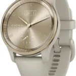 Garmin Vívomove Trend Stainless Steel 40mm Αδιάβροχο Smartwatch με Παλμογράφο (Cream Gold)