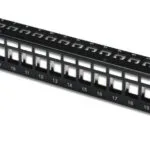 Digitus Patch Panel Keystone για Rack 1U 19" 24 Θυρών Μαύρο DN-91411