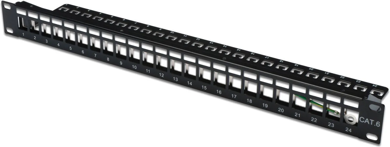 20230719102653_digitus_patch_panel_keystone_gia_rack_1u_19_24_thyron_mayro_dn_91411 Digitus Patch Panel Keystone για Rack 1U 19" 24 Θυρών Μαύρο DN-91411 - Image 1