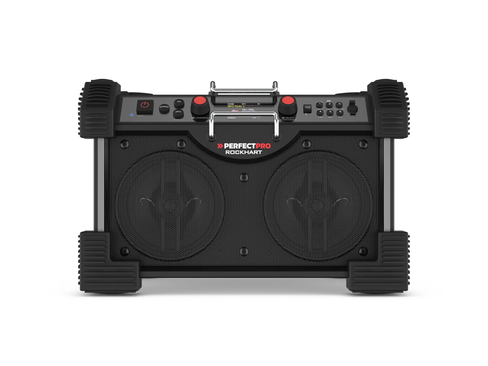 20230725160811_perfectpro_rockhart_epitrapezio_radiofono_epanafortizomeno_dab_me_bluetooth_mayro PerfectPro Rockhart Επιτραπέζιο Ραδιόφωνο Επαναφορτιζόμενο DAB+ με Bluetooth Μαύρο - Image 1