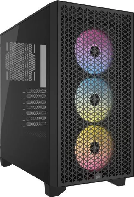 Corsair 3000D Airflow TG RGB Gaming Midi Tower Κουτί Υπολογιστή με Πλαϊνό Παράθυρο Μαύρο - Image 1
