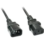 Lindy IEC C14 - IEC C13 Cable 2m Μαύρο 30331