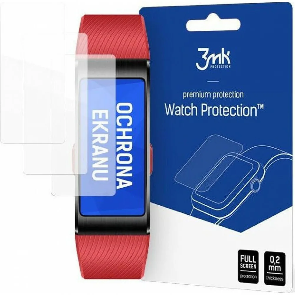 3MK Full Coverage Screen Protector για το Huawei Band 4 Pro 3τμχ - Image 1