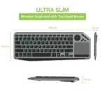 Techly ICTB9801TB Ασύρματο Πληκτρολόγιο με Touchpad Αγγλικό US